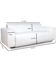 Starlight Sparkle 3 Seater Sofa - White