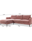 Nova Niche 3 Seater Sofa - Dusty Rose Brown
