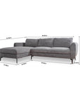Nova Niche 3 Seater Sofa - Grey