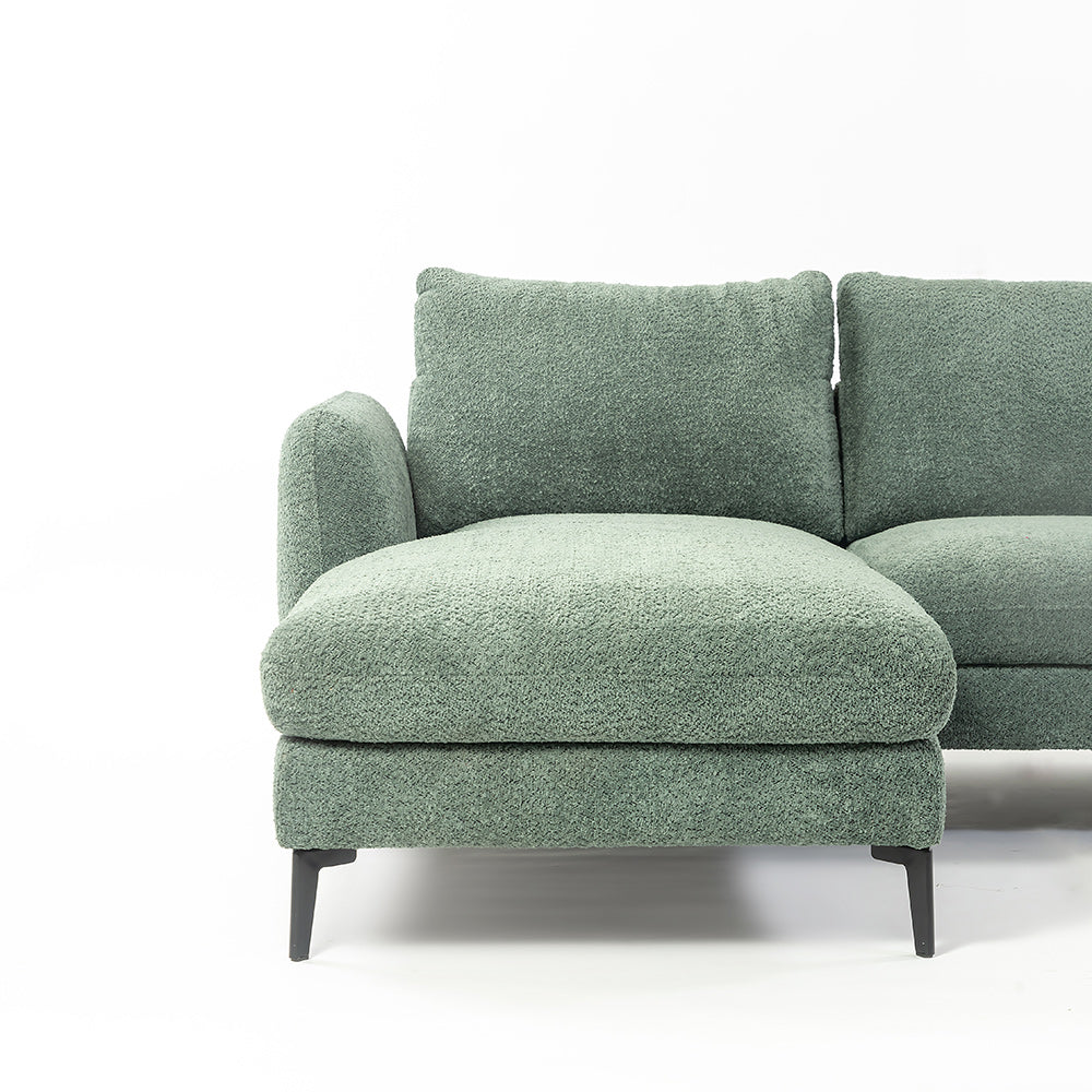 Nova Niche 3 Seater Sofa - Green - LEFT HAND