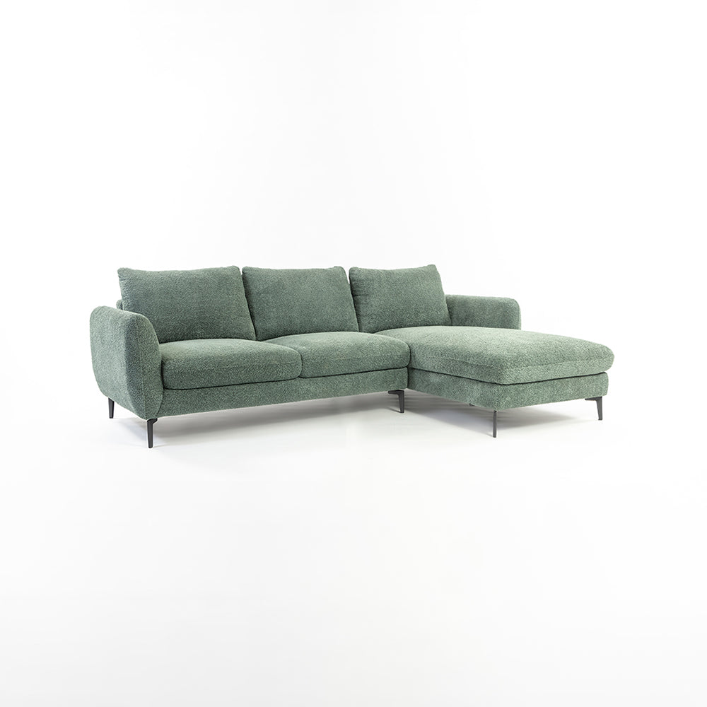 Nova Niche 3 Seater Sofa - Green - RIGHT HAND