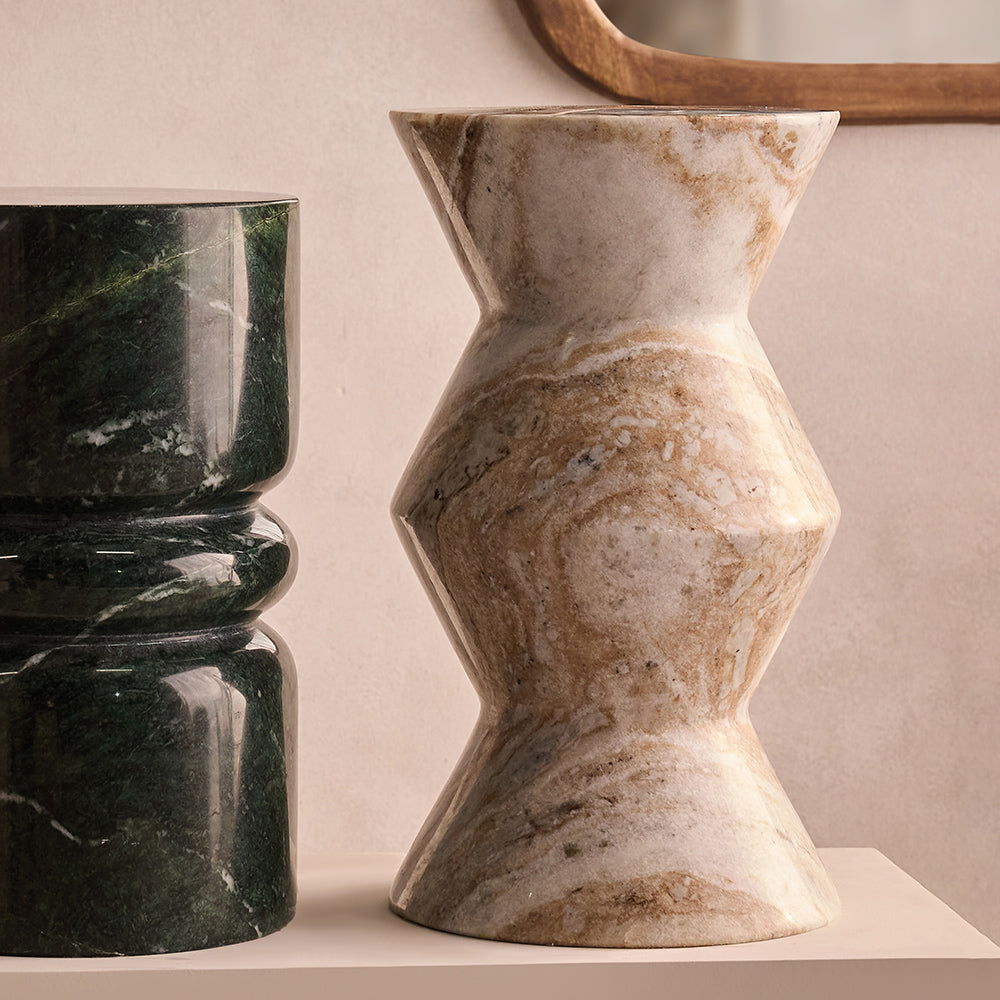 Murd Butterscotch Marble Accent Table