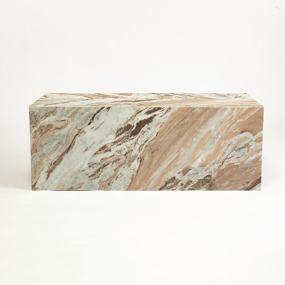 Butterscotch Indian Marble Rectangular Coffee Table - Large