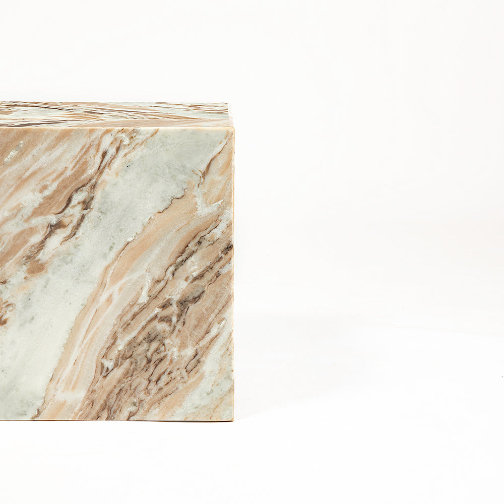 Butterscotch Indian Marble Coffee Table Set of 2