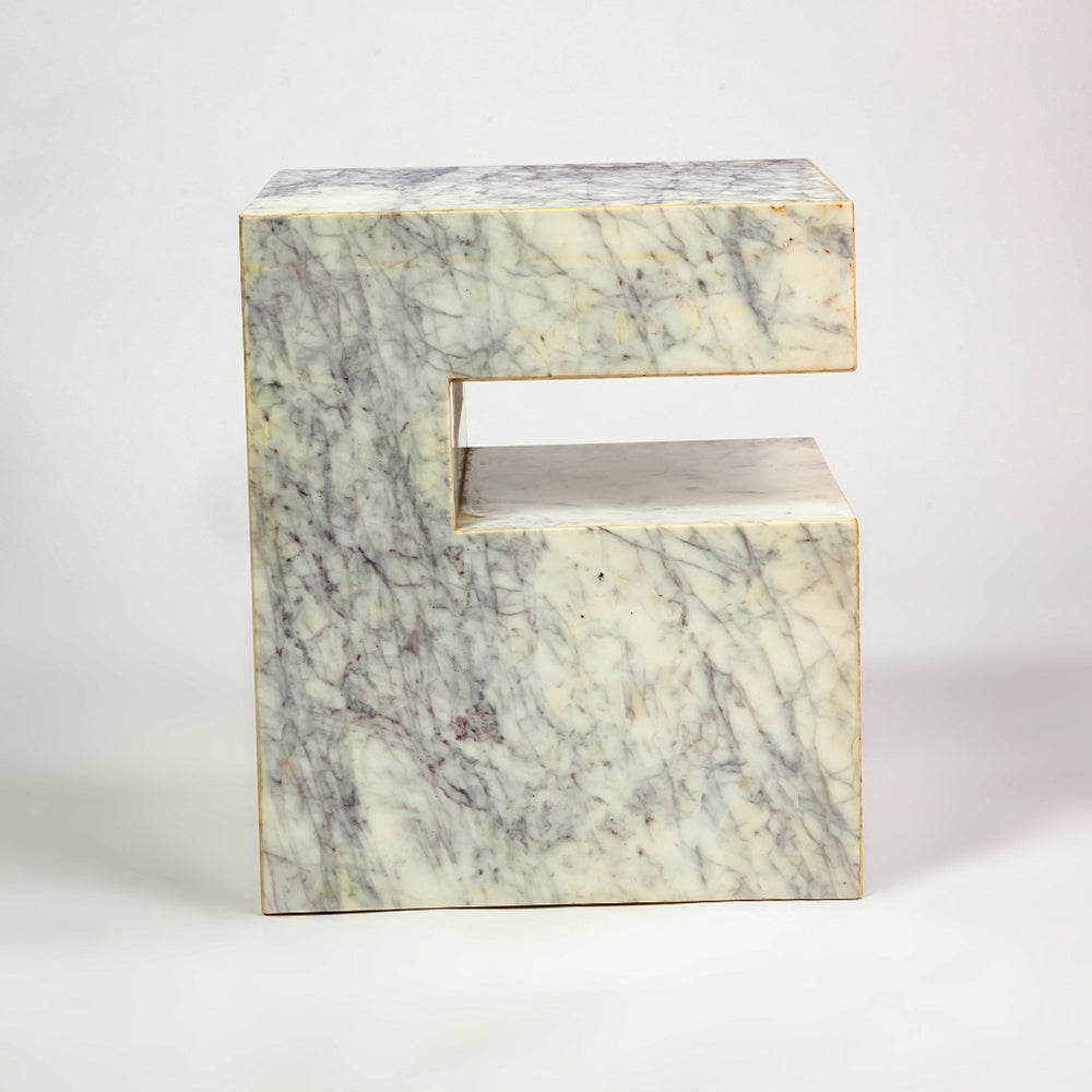 Sawar Marble Motto Accent Table