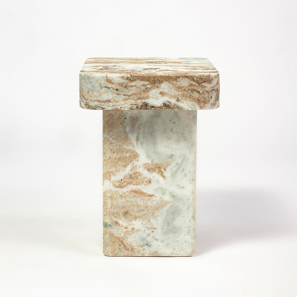 Sawar Marble Fanngs Accent Table