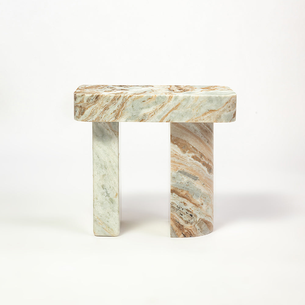 Sawar Marble Fanngs Accent Table