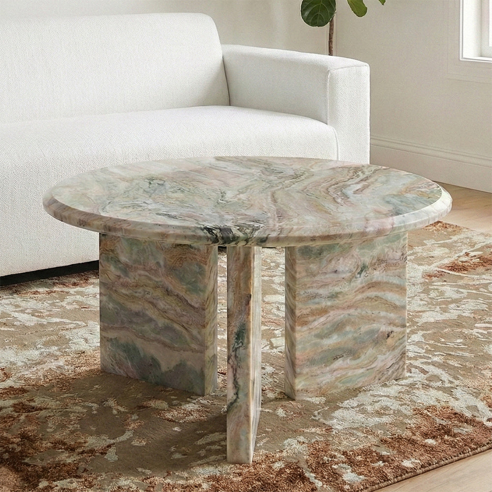 Miggo Sawar Marble Round Coffee Table - Large