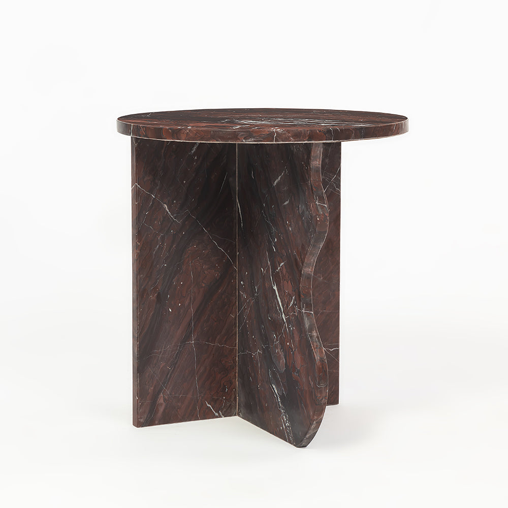 Red Marble Latch Accent Table