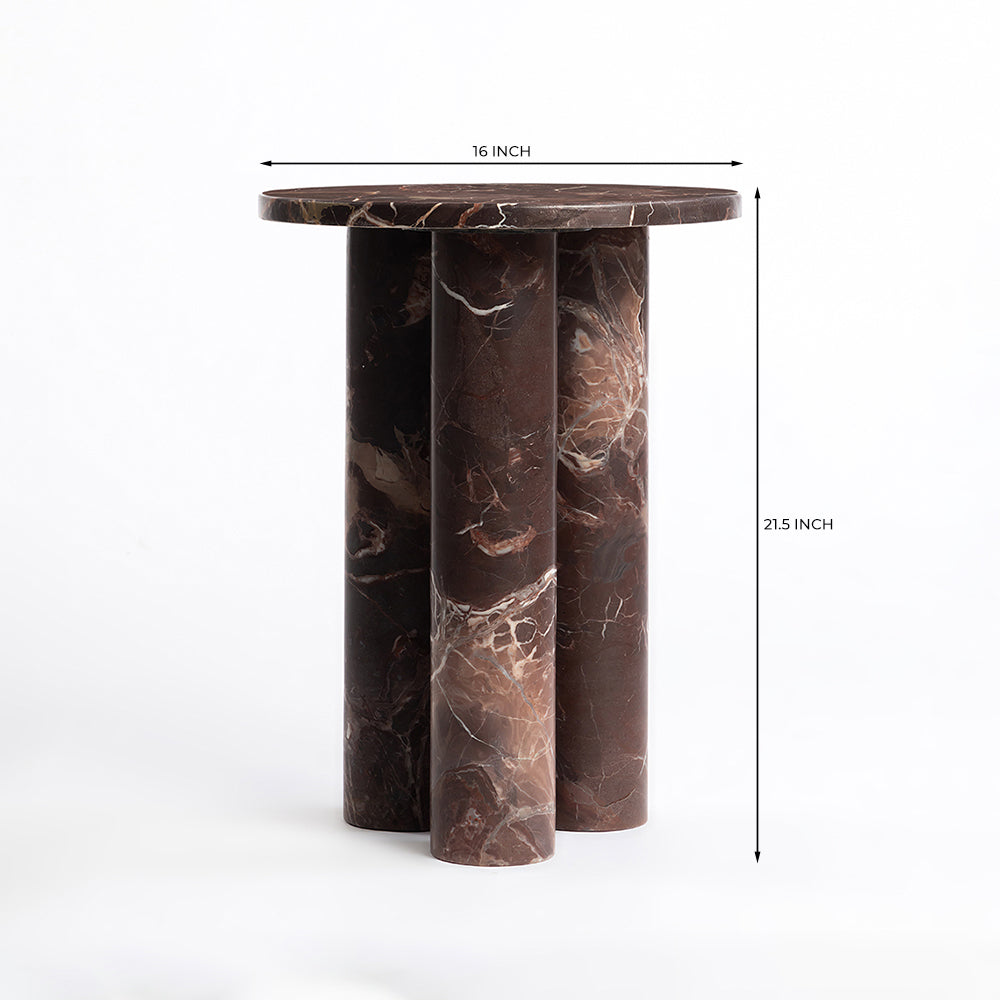 Red Marble Amesh Accent Table