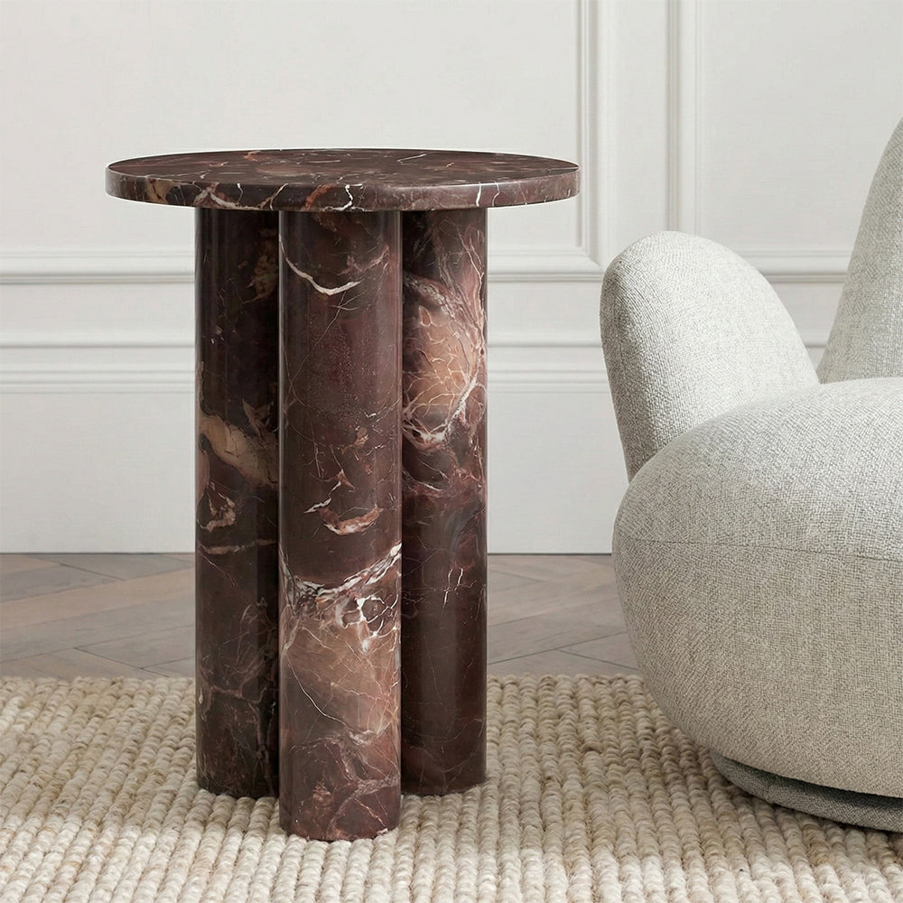 Red Marble Amesh Accent Table
