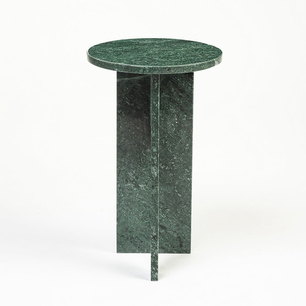 Green Aura Marble Accent Table