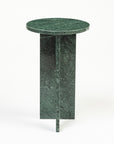 Green Aura Marble Accent Table
