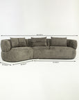 Breeze Boucle 5 Seater Sofa - Dark Grey
