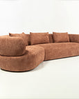Breeze Boucle 5 Seater Sofa - Rose Brown