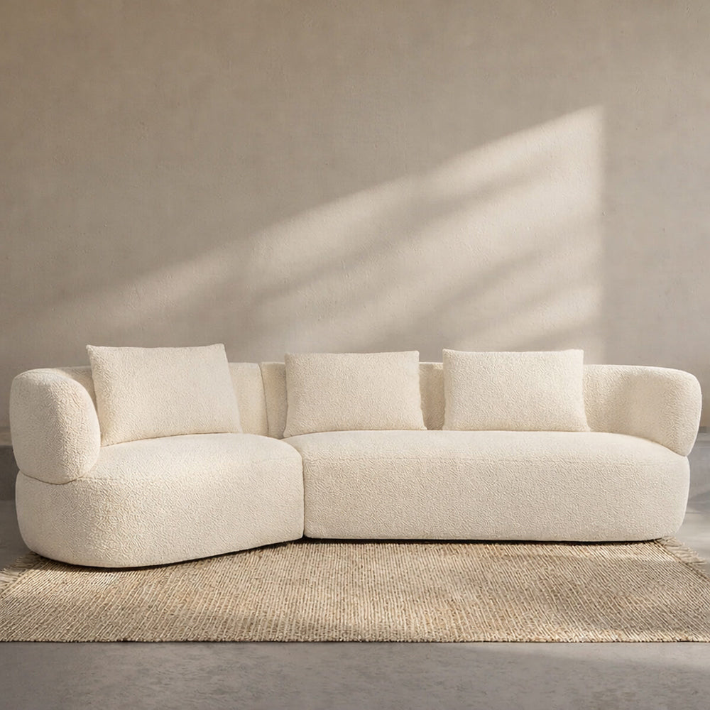Breeze Boucle 5 Seater Sofa - White