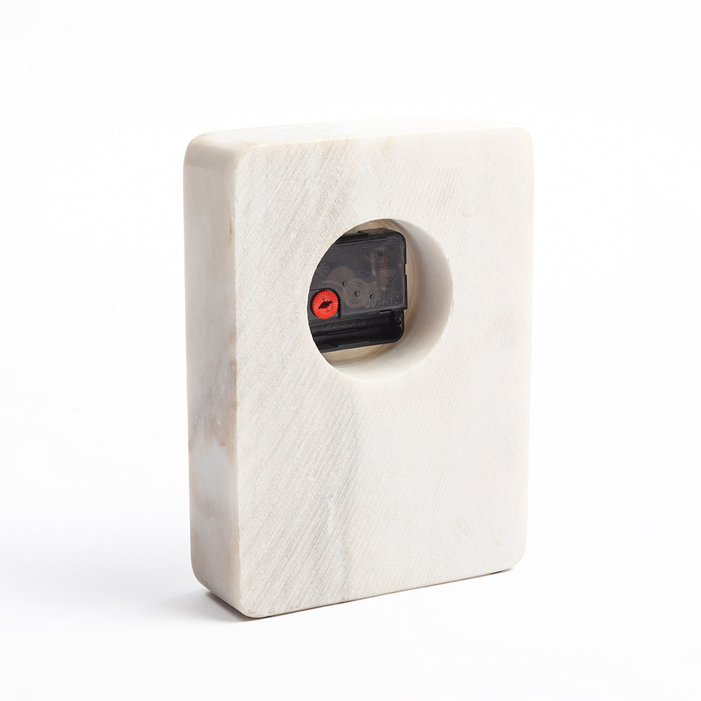 Aluminium Rida Marble Clock