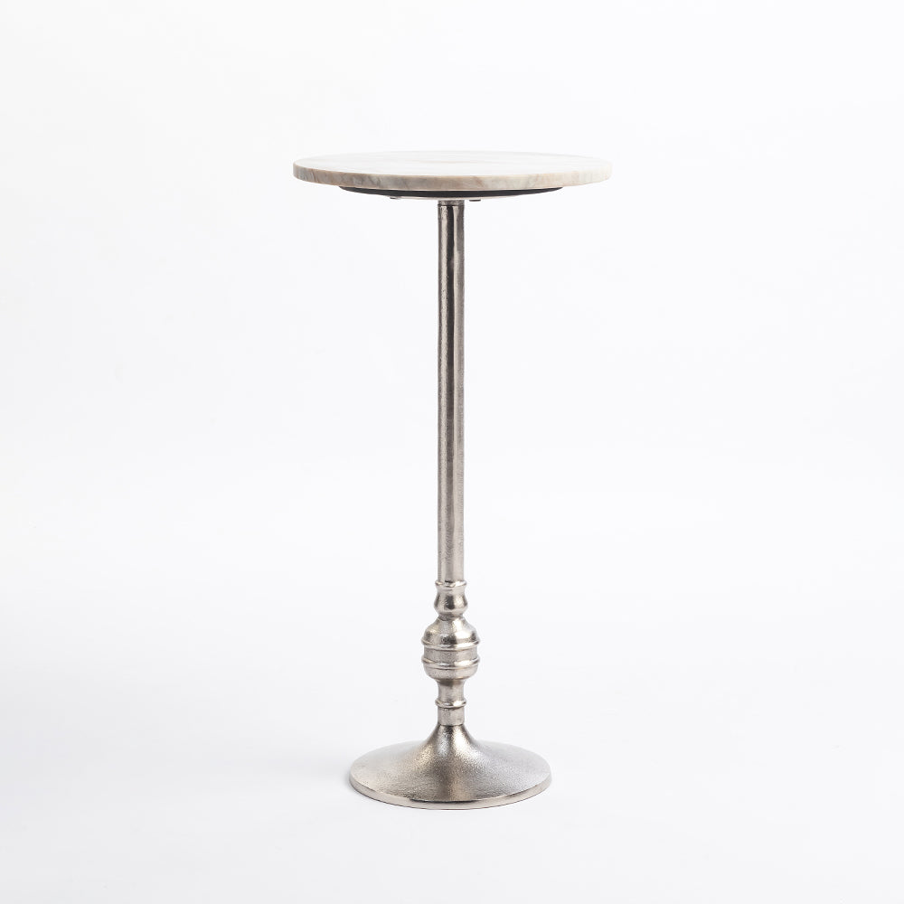 Marble Benassi Round Side Table with Metal
