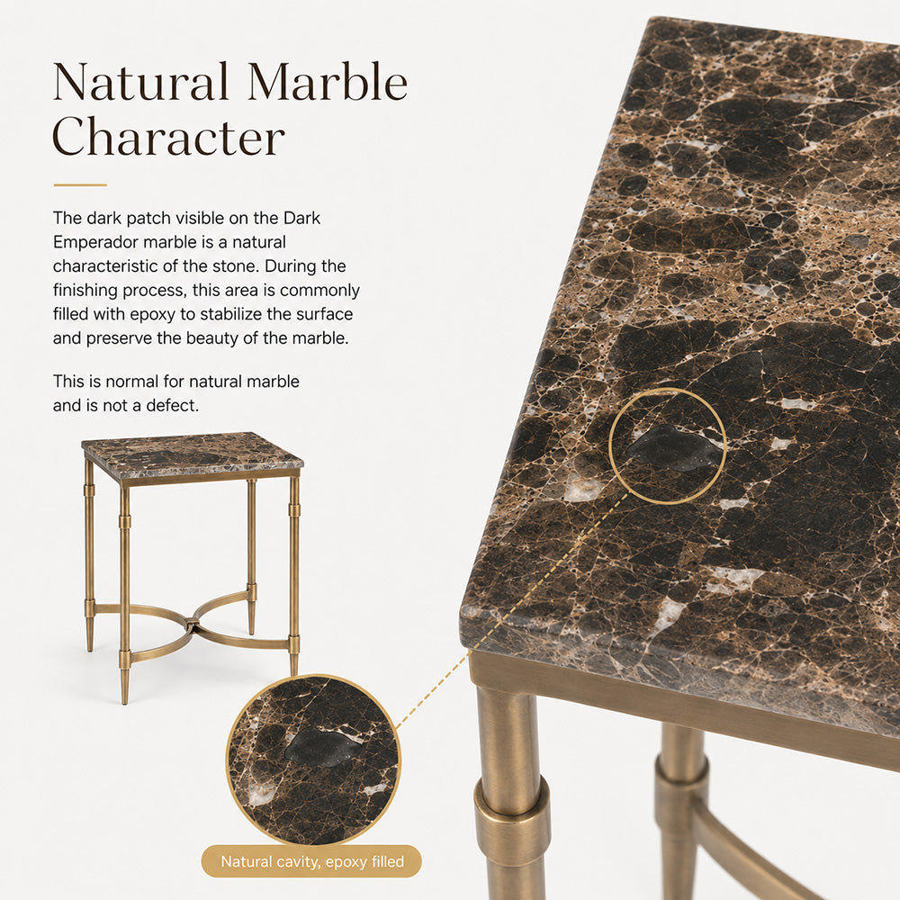 Marble Willie Side Table with Metal