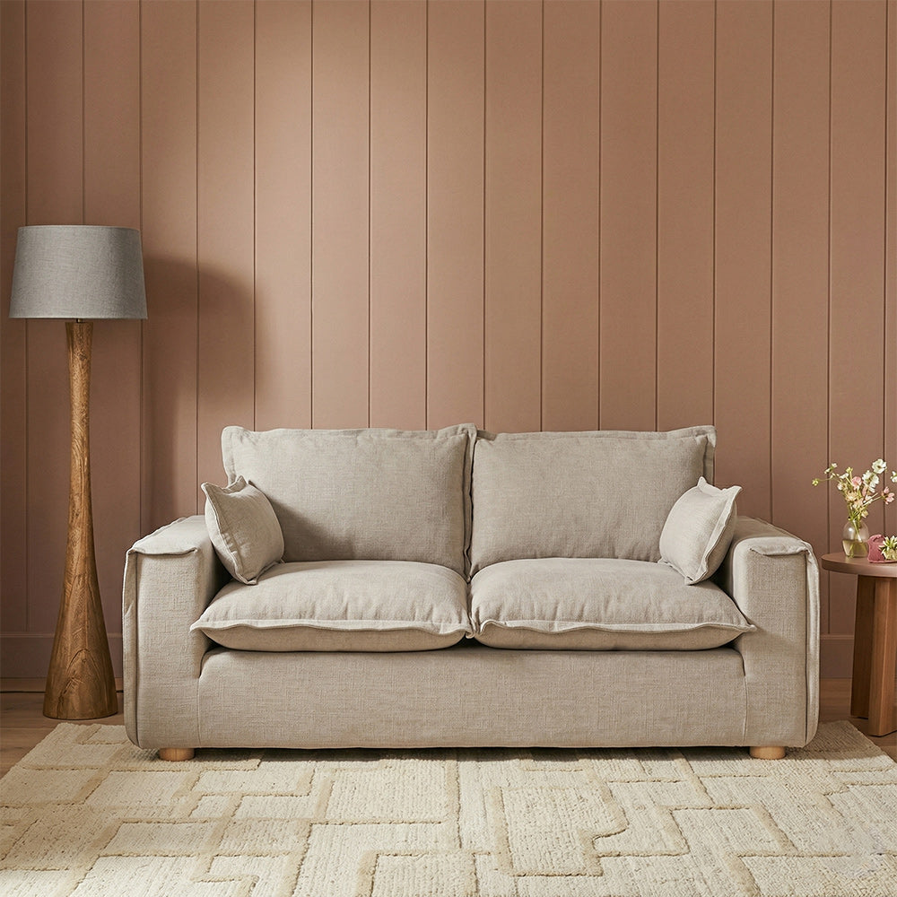 Chenille Fergie 2-Seater Sofa - Stone