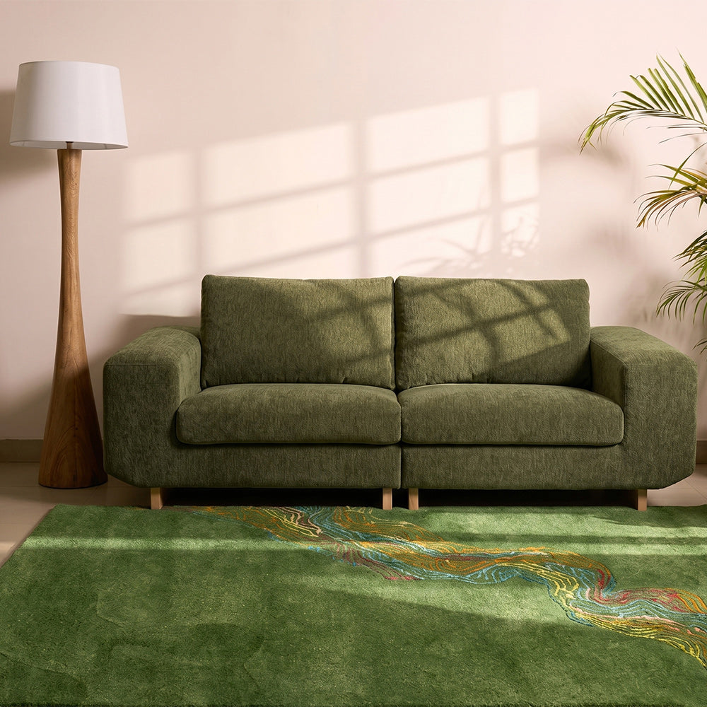 Velvet Kiko 2-Seater Sofa - Forest