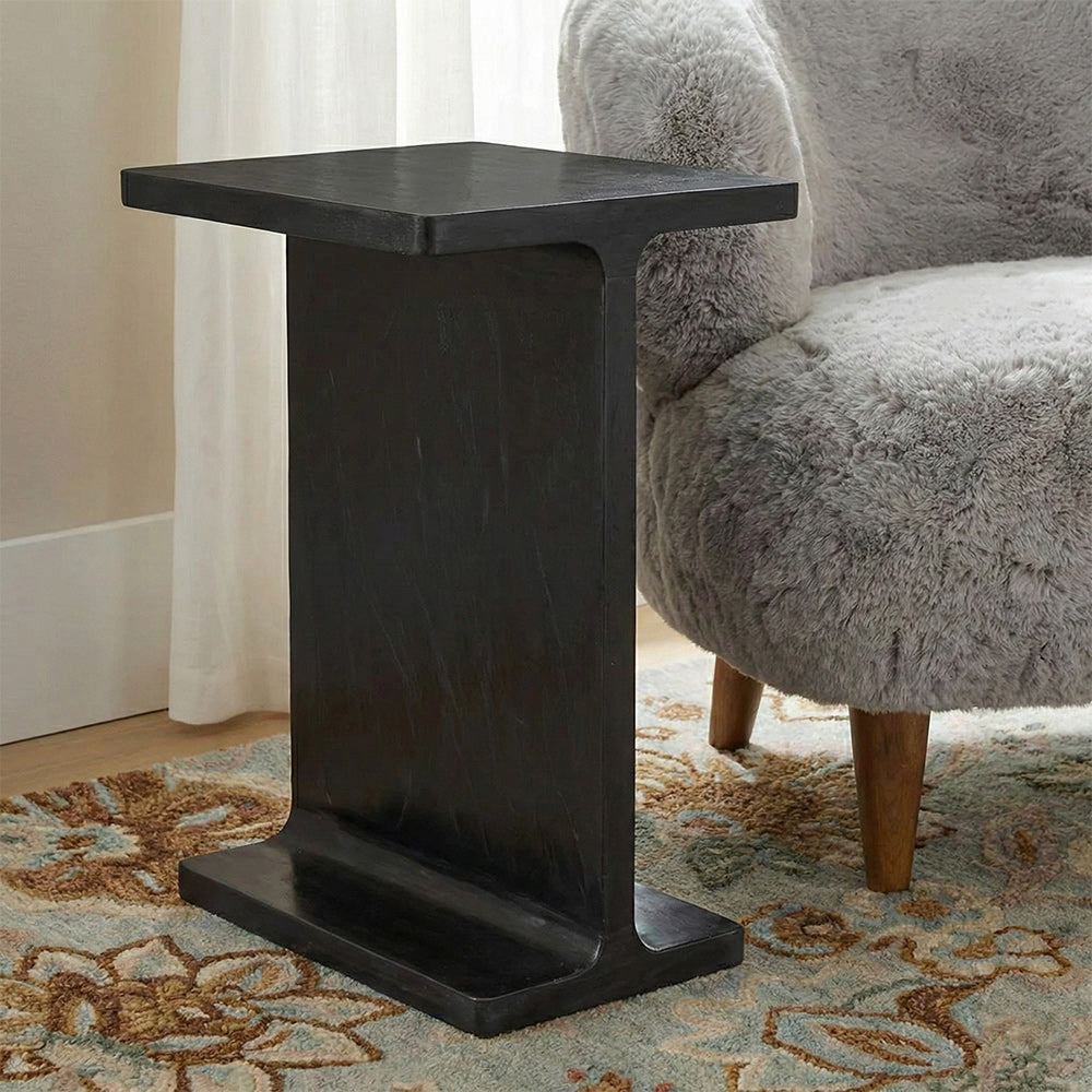 Honey Accent Table - Black Malaachi Marble