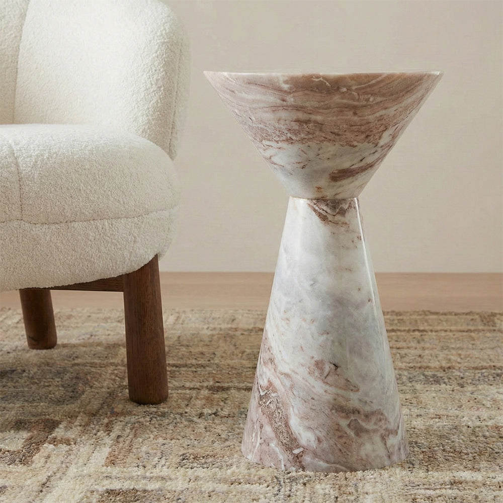 Obelisk Accent Table - Sawar Marble