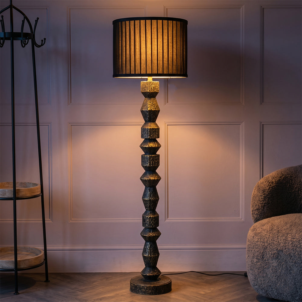 Ronan Mango Wood Floor Lamp
