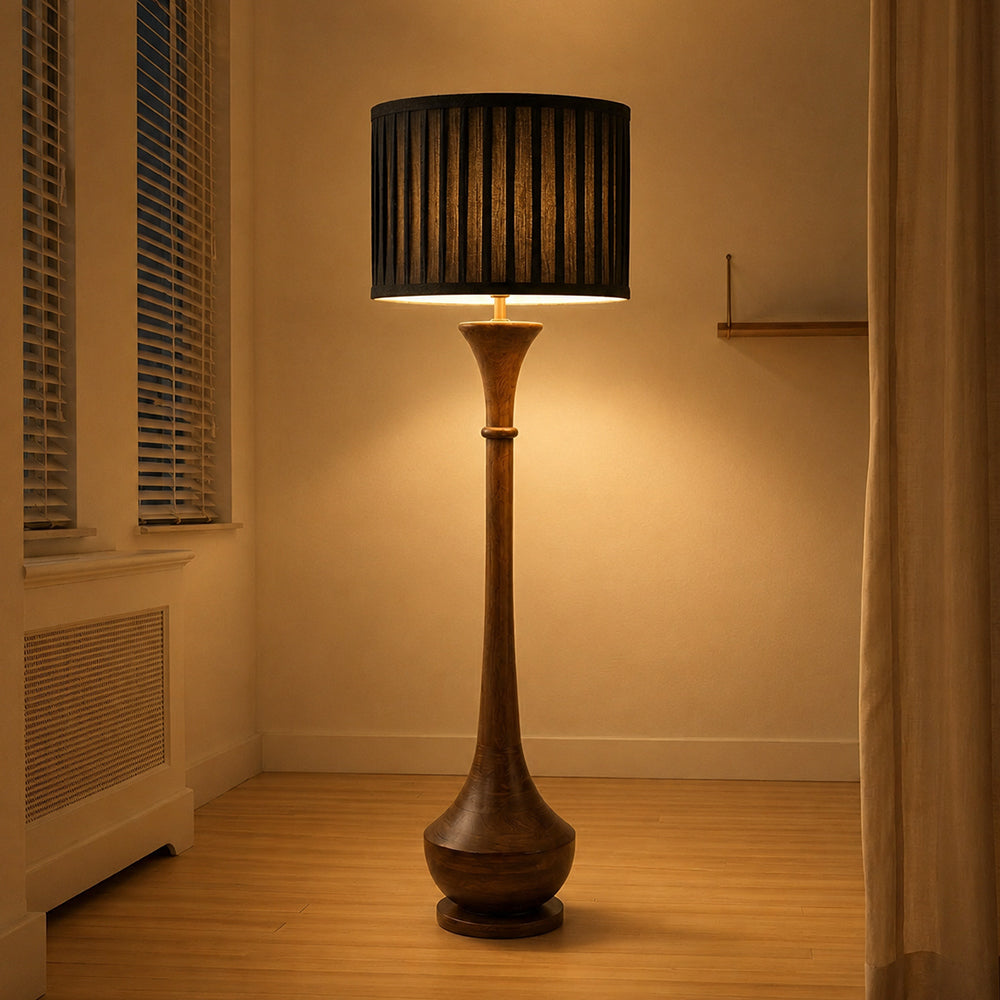 Auden Mango Wood Floor Lamp