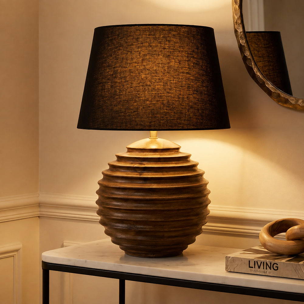Wyatt Mango Wood Table Lamp with Metal