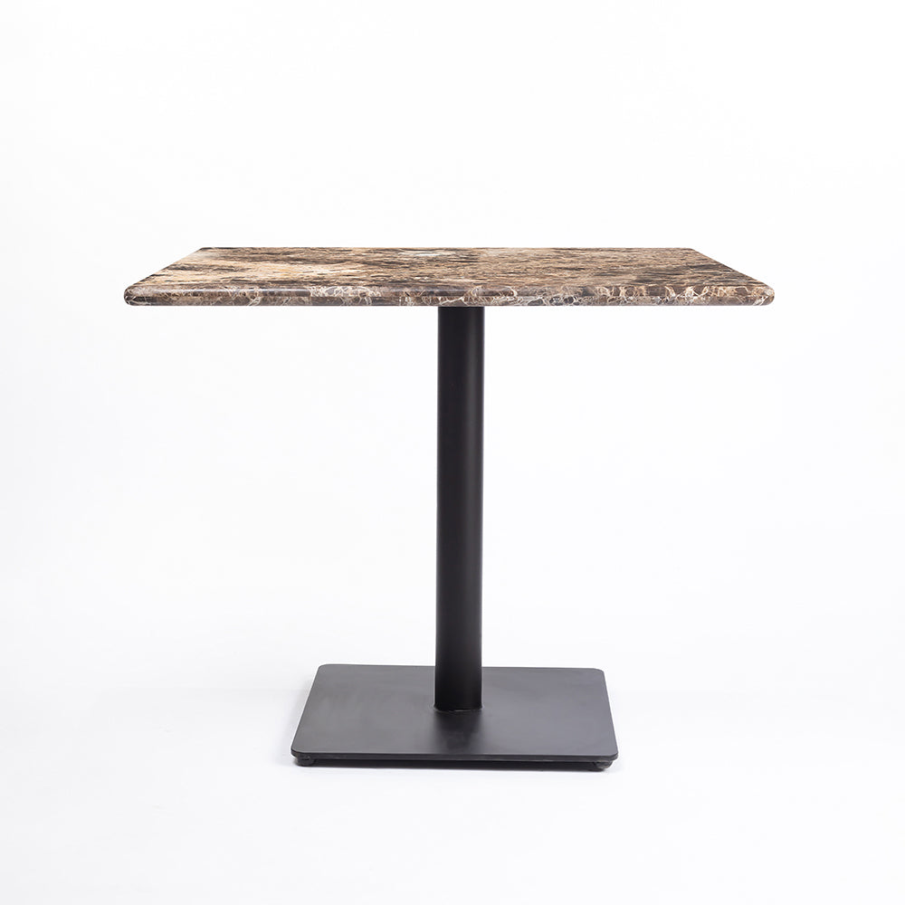 Bello Dark Emperador Marble Restaurant Table with Metal