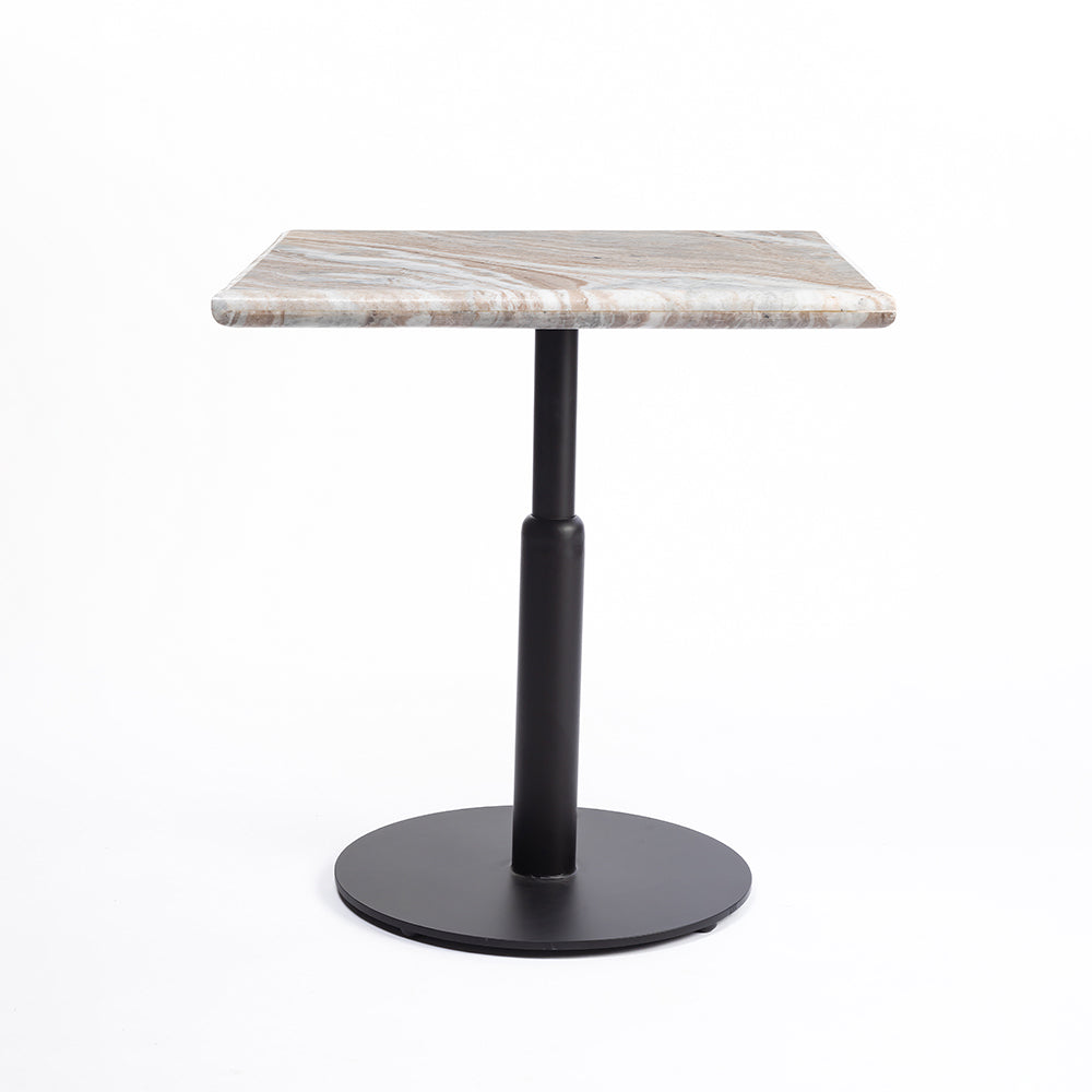 Dion Sawar Marble Restaurant Table with Metal