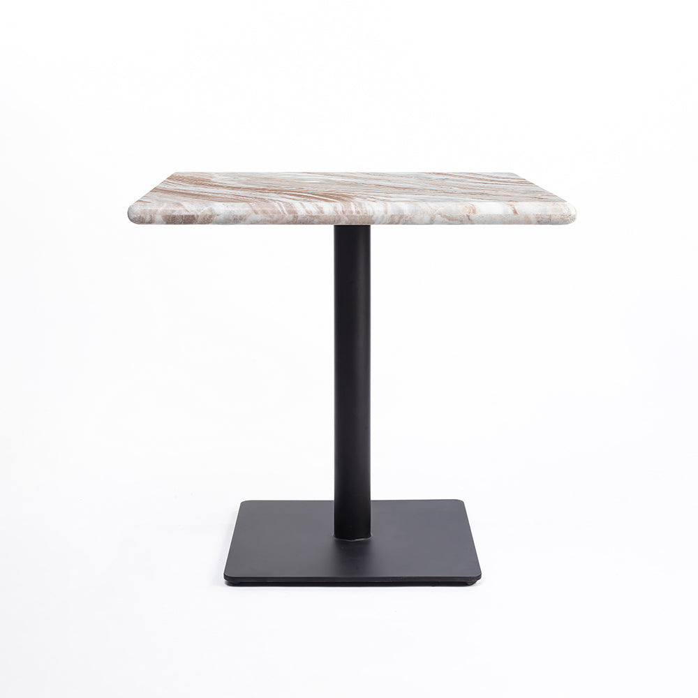 Dion Sawar Marble Square Restaurant Table with Metal