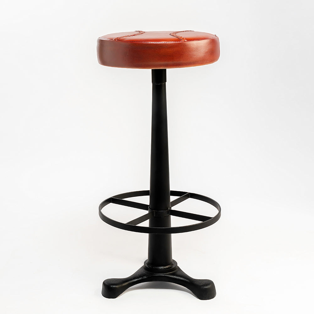 Macron Leather Bar Stool Chair