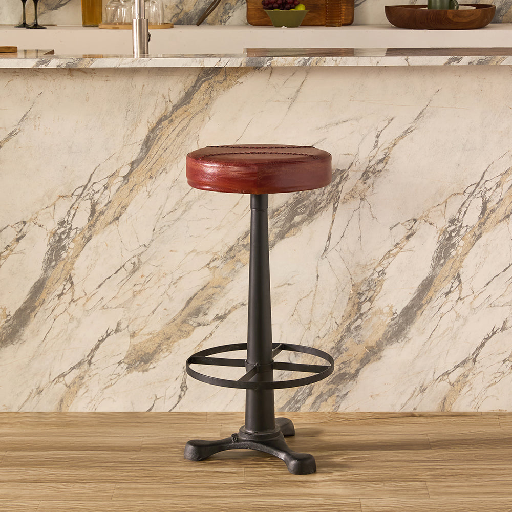Macron Leather Bar Stool Chair