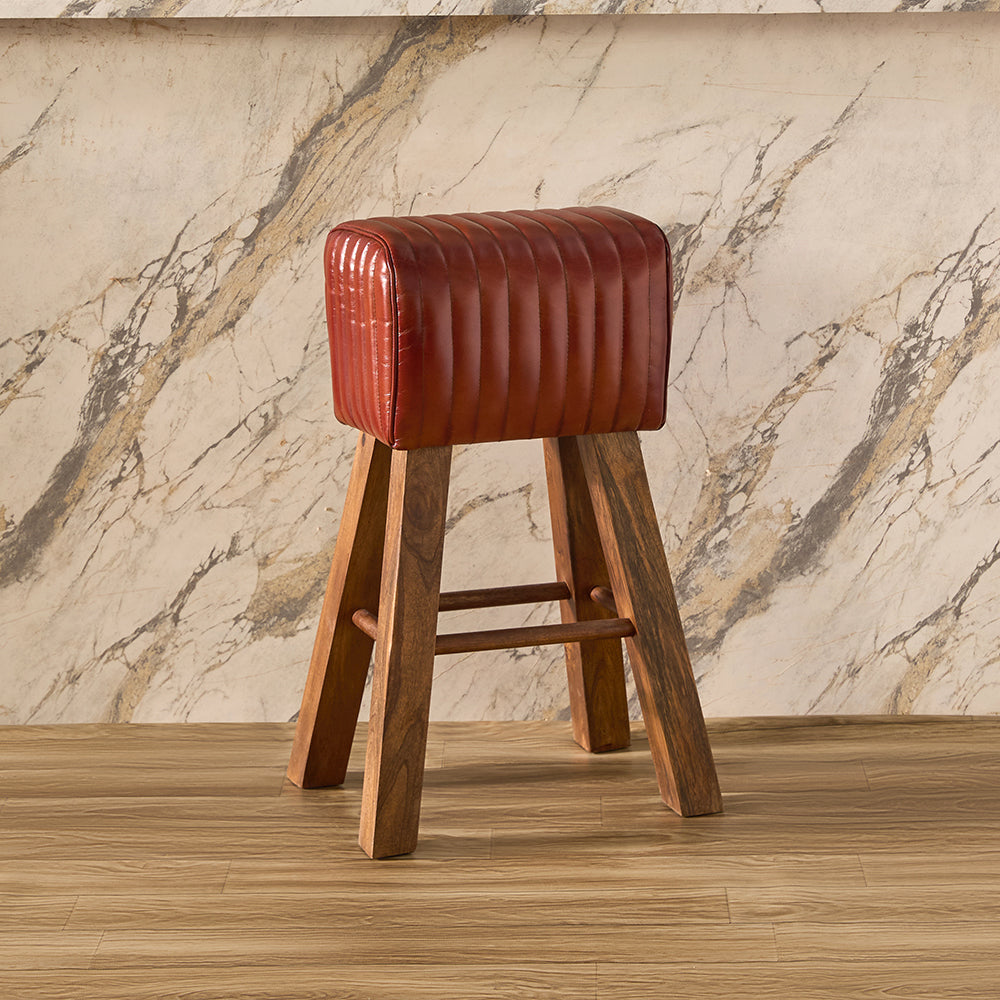 Purpo Leather Bar Stool Chair