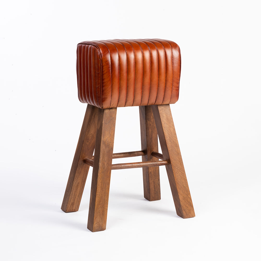 Purpo Leather Bar Stool Chair