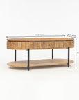 Wodden Syleen Coffee Table with Metal
