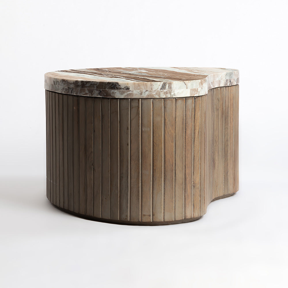 Wooden Norweg Coffee Table with Marble