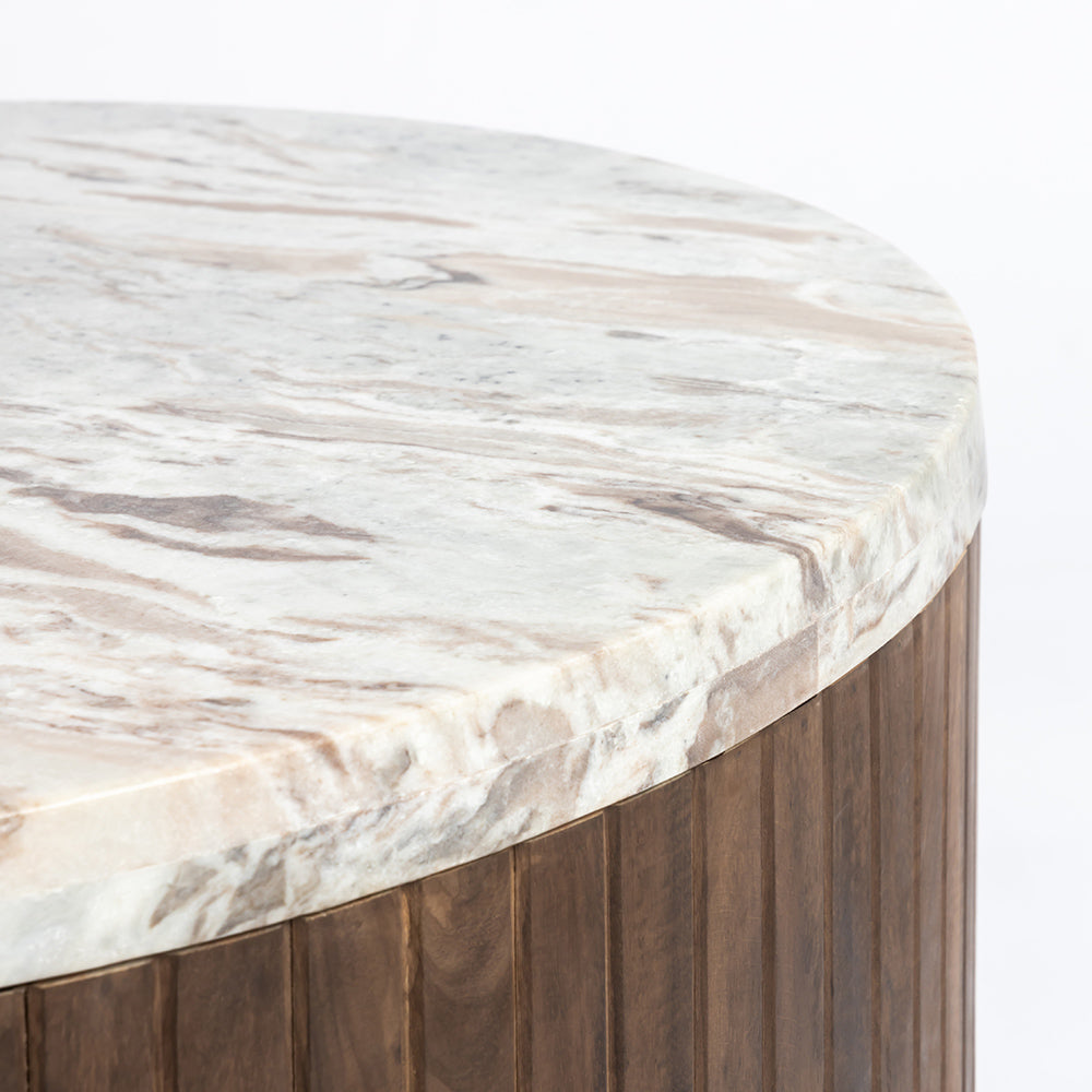 Wooden Sevyn Coffee Table with Marble