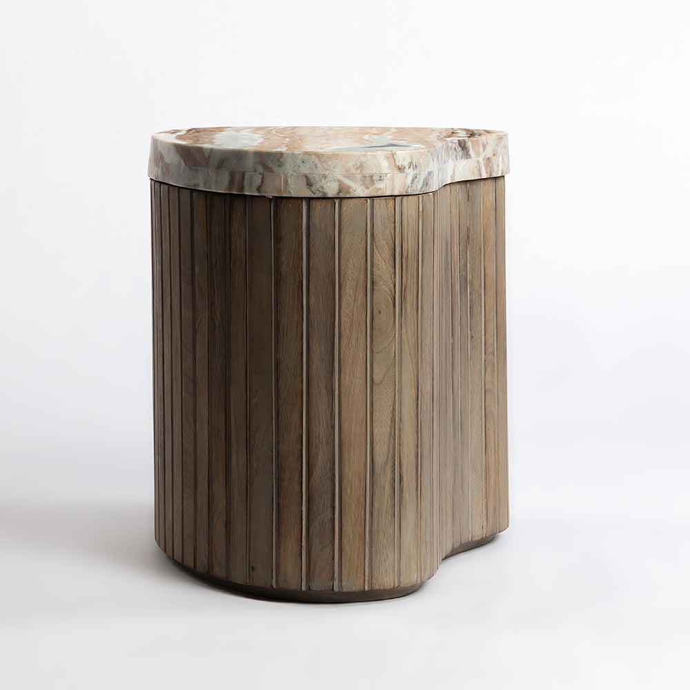Wooden Norweg Coffee Table with Marble