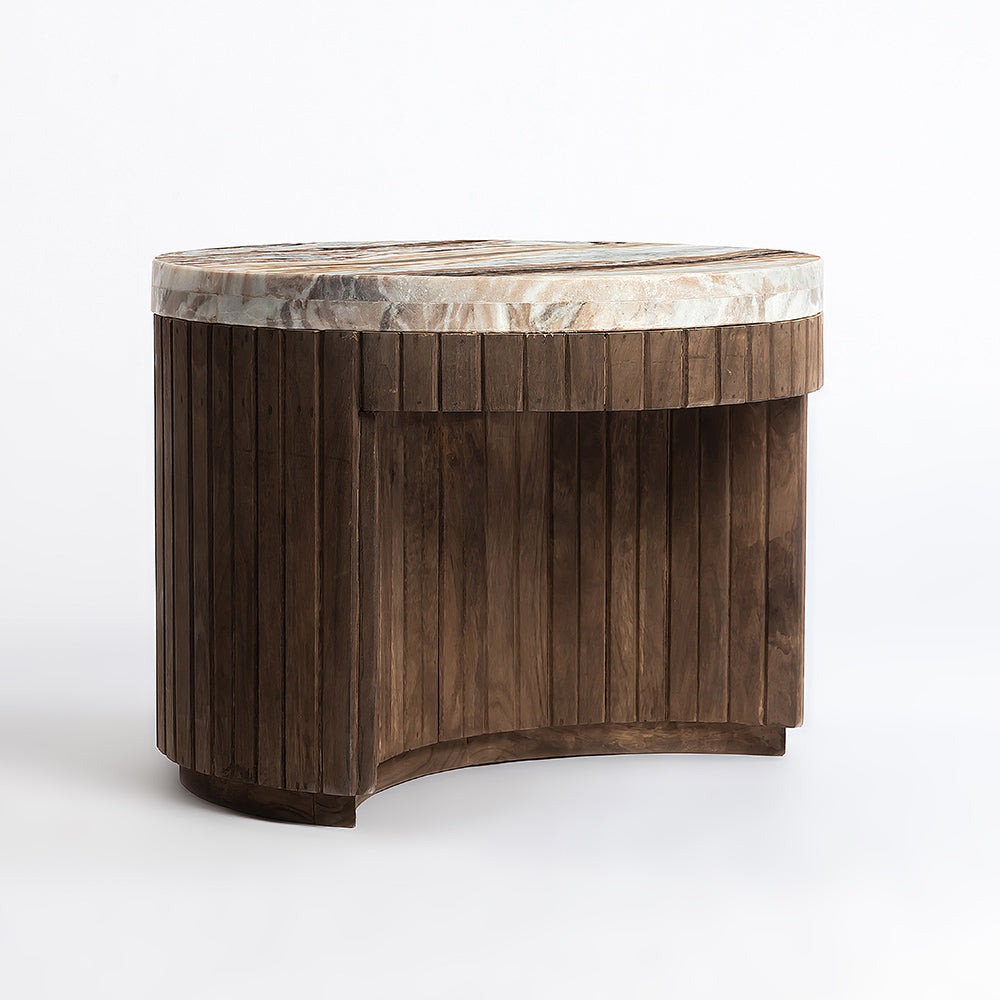 Wooden Sevyn Coffee Table with Marble