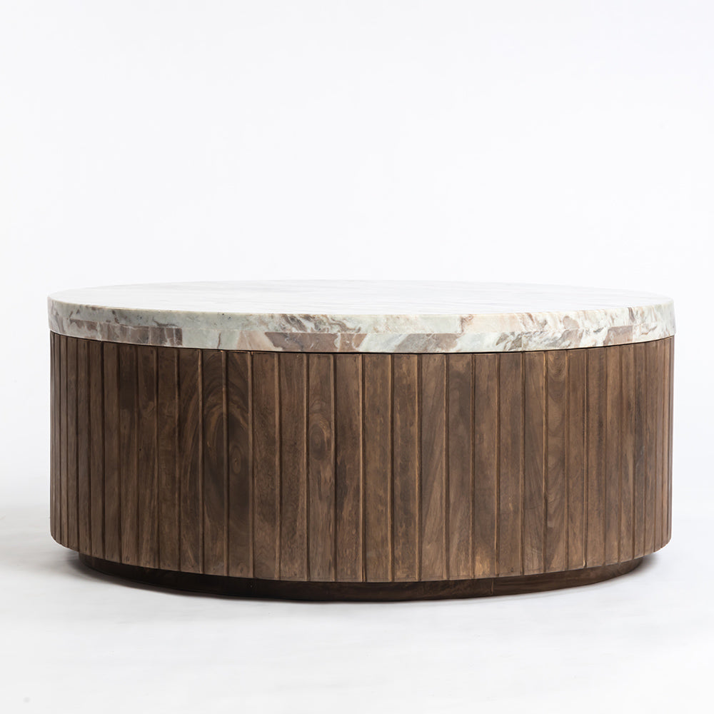 Wooden Sevyn Coffee Table with Marble
