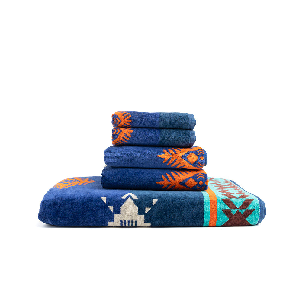 Tribal Rain Towel - SET OF 5 - 1 BT 2 FT 2 HT