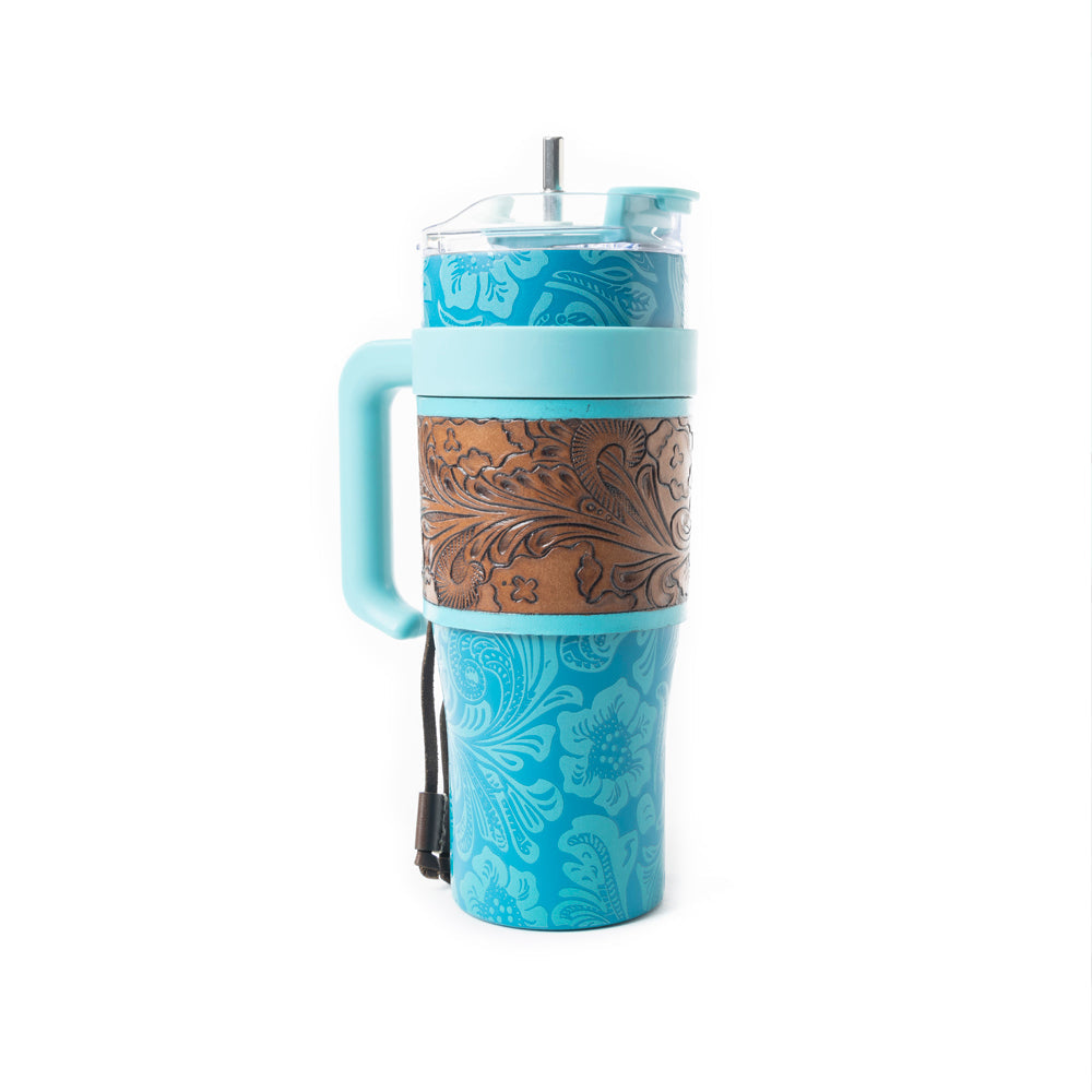 Wide Wyoming Tumbler In Turquoise