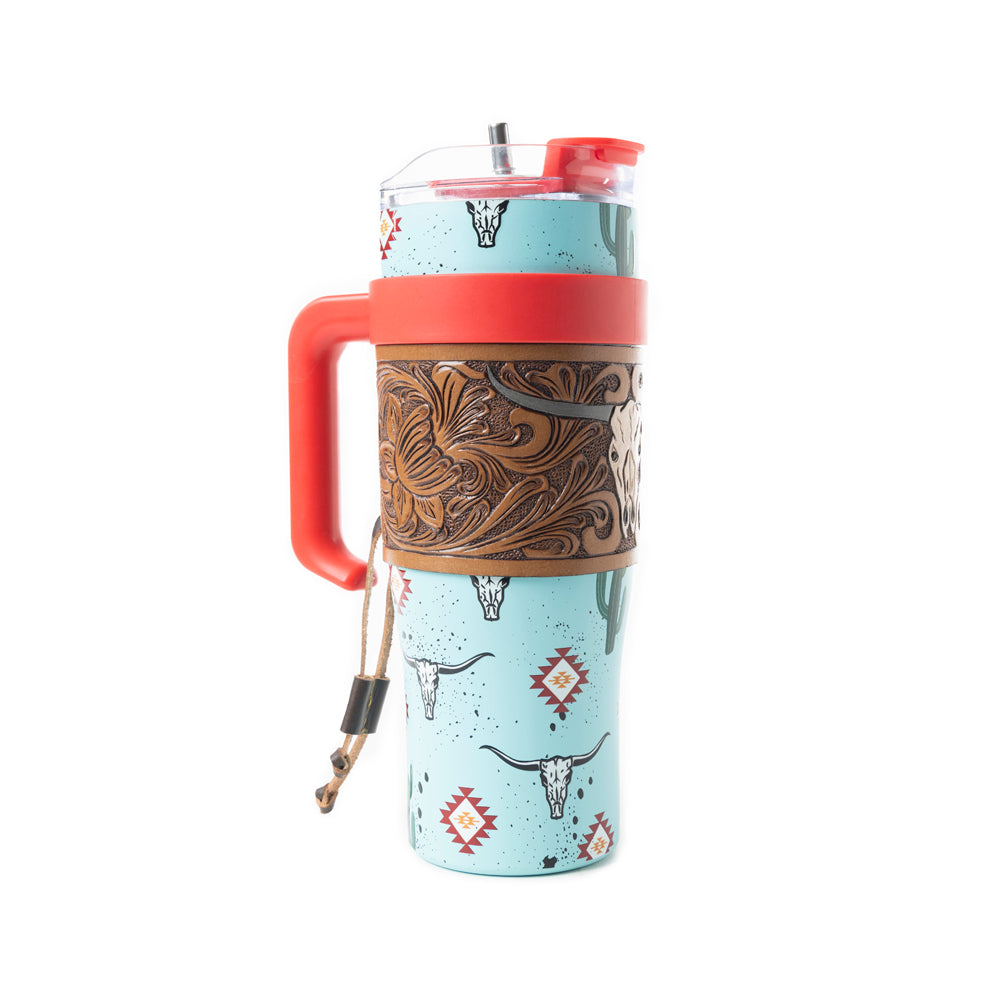 Wide Wyoming Tumbler In Sea Blue - With Tooling
