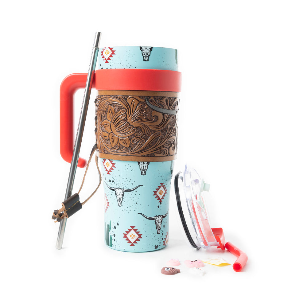 Wide Wyoming Tumbler In Sea Blue - With Tooling