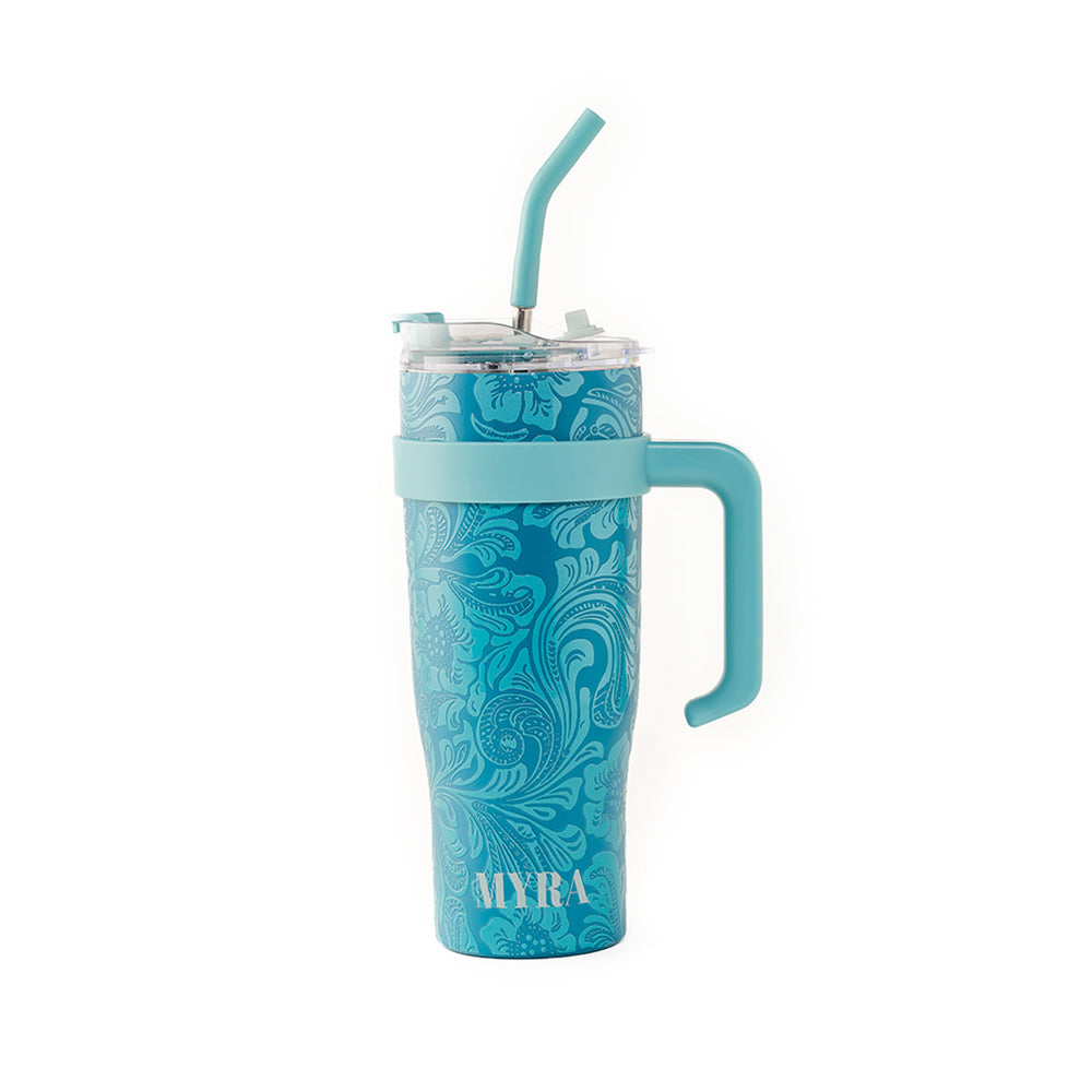 Wide Wyoming Tumbler In Turquoise