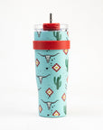 Wide Wyoming Tumbler In Sea Blue