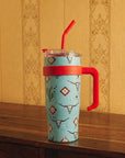 Wide Wyoming Tumbler In Sea Blue